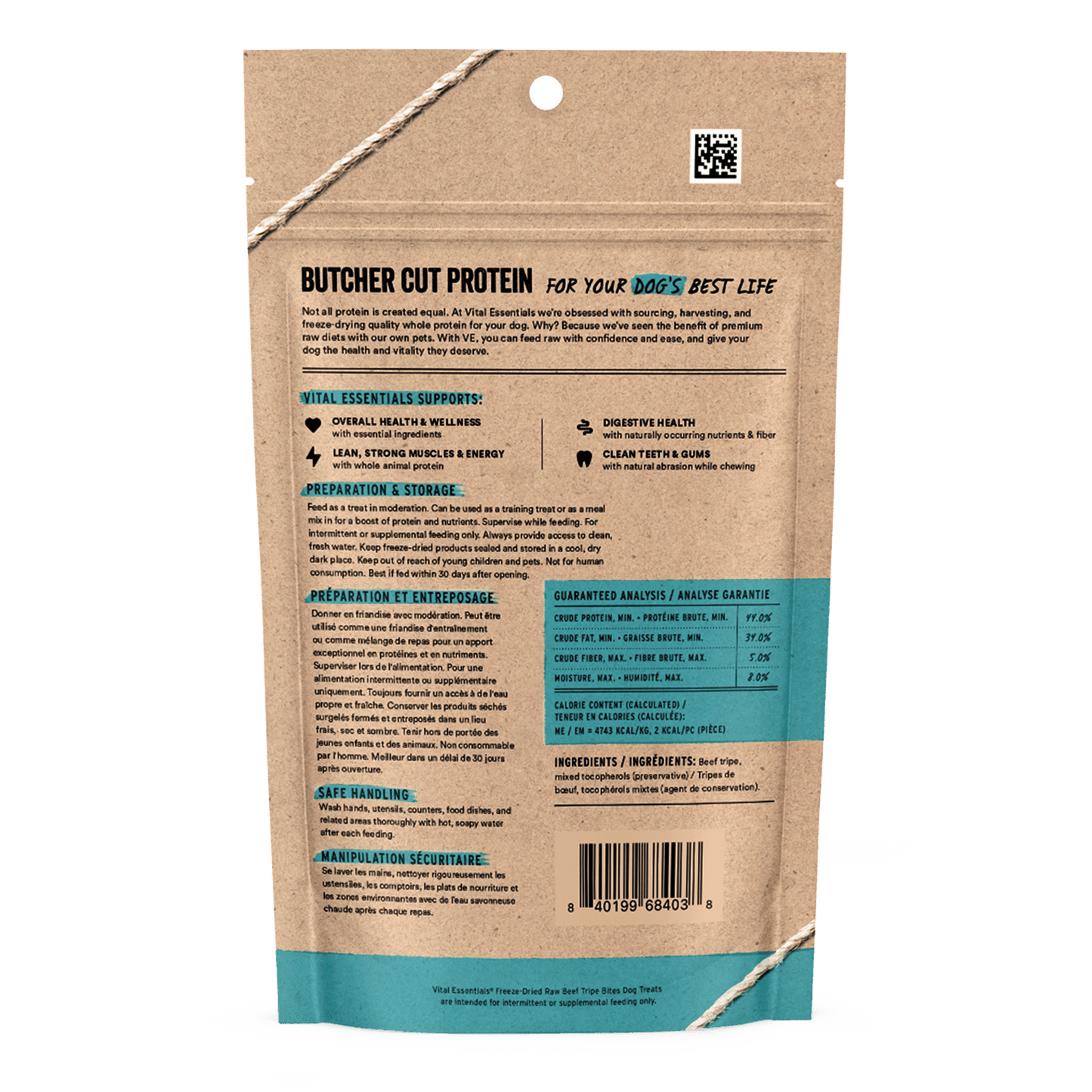 Freeze-Dried Beef Tripe Bites Dog Treats