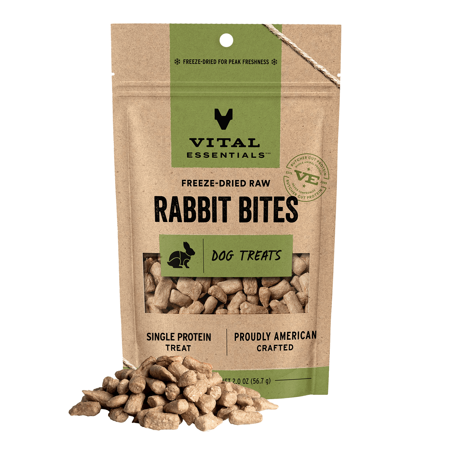 Freeze-Dried Rabbit Bites Dog Treats