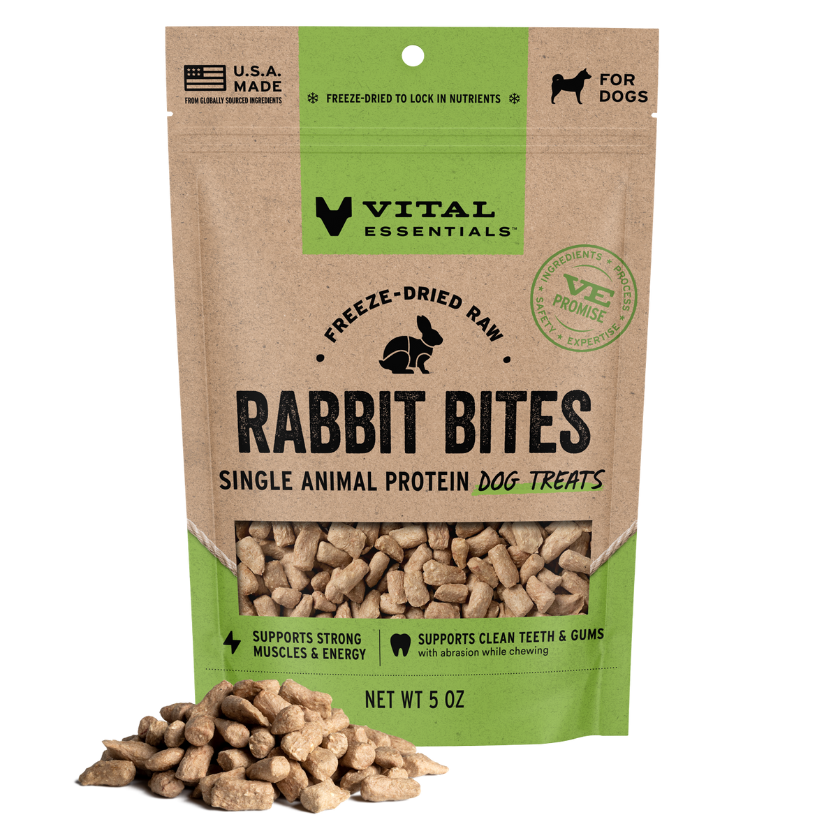 Freeze-Dried Rabbit Bites Dog Treats