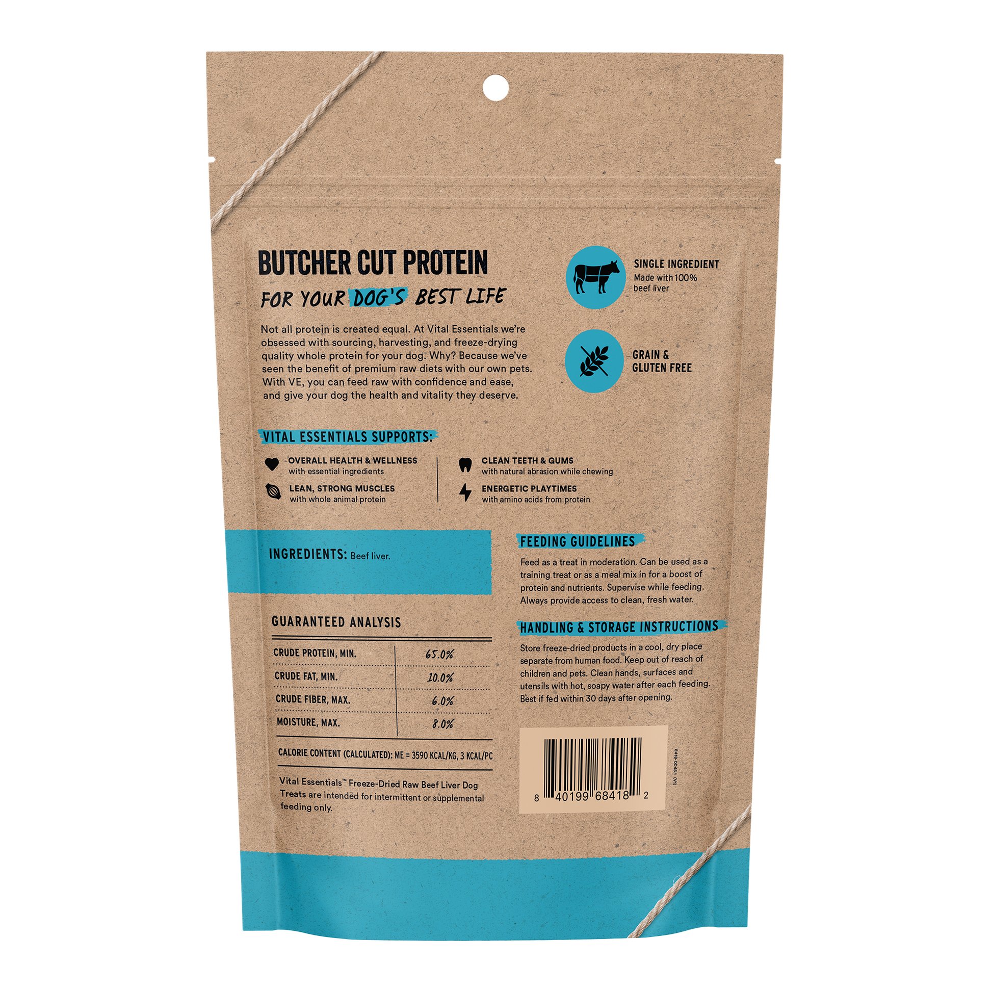 Beef Liver Back of Bag