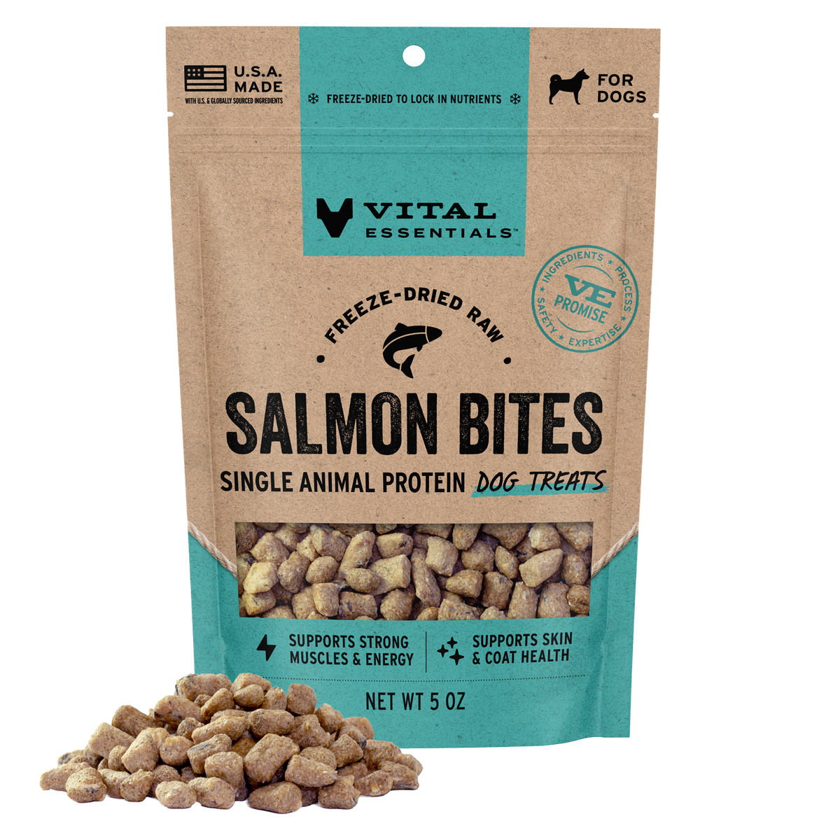 Freeze-Dried Salmon Bites Dog Treats