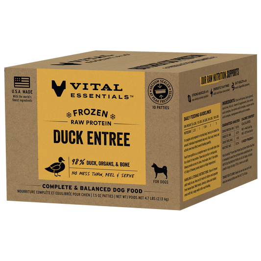 Frozen Duck Entree Dog Food Patties