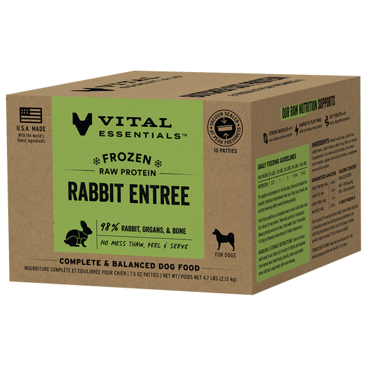 Frozen Rabbit Entree Dog Food Patties