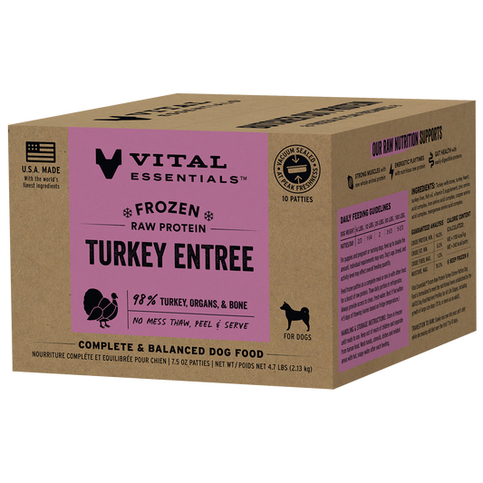 Frozen Turkey Entree Dog Food Patties