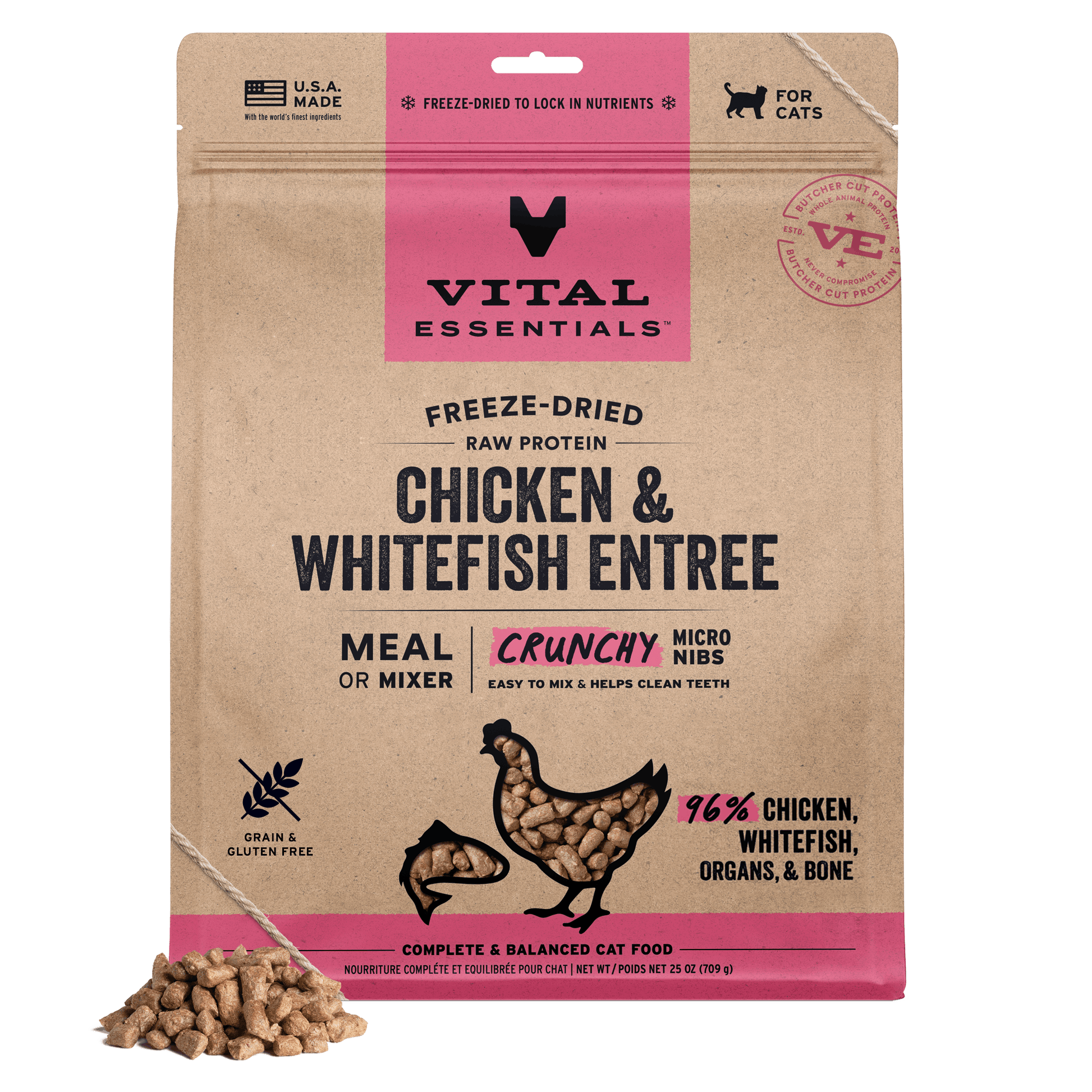 Front Packaging of Chicken & Whitefish