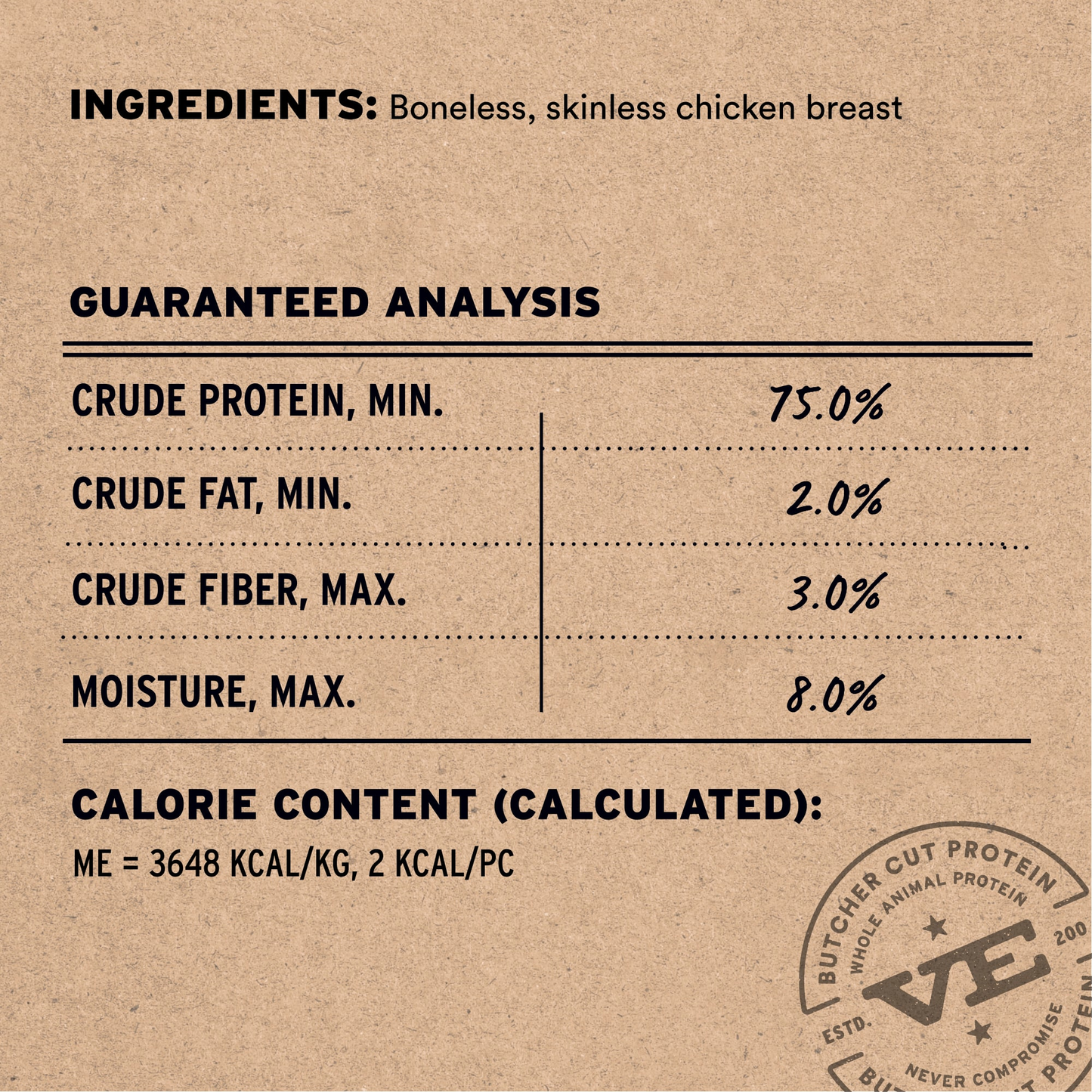 Chicken Breast Cat Treats Ingredients