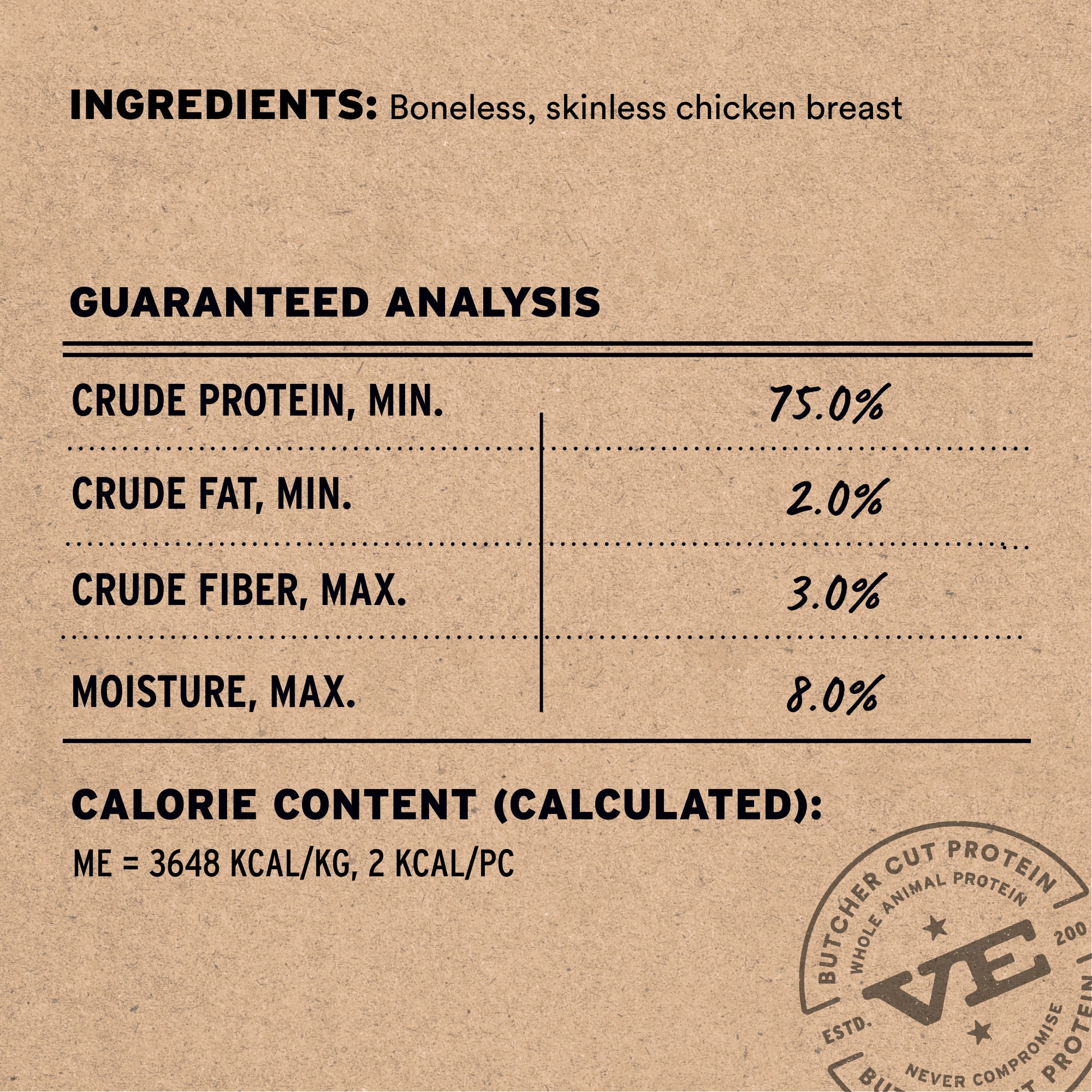 Chicken Breast Cat Treats Ingredients