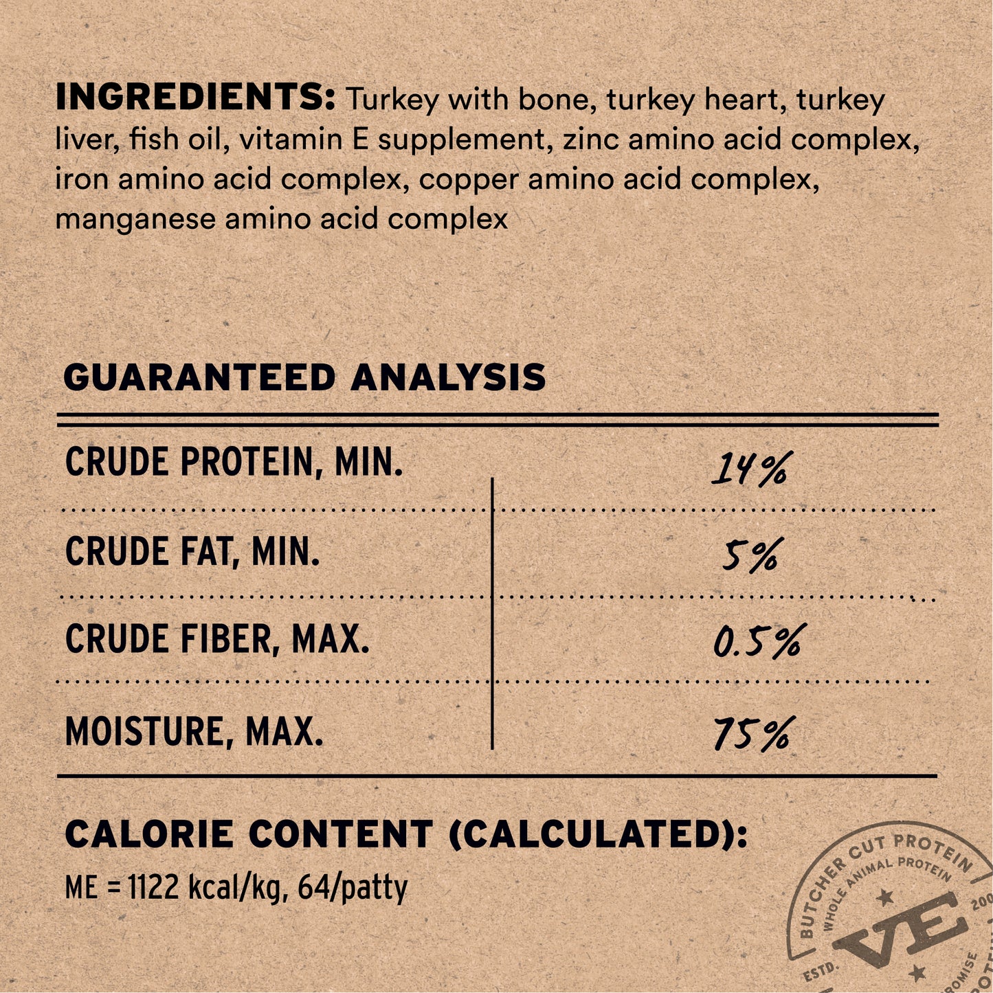 Frozen Turkey Mini Patties Cat Food