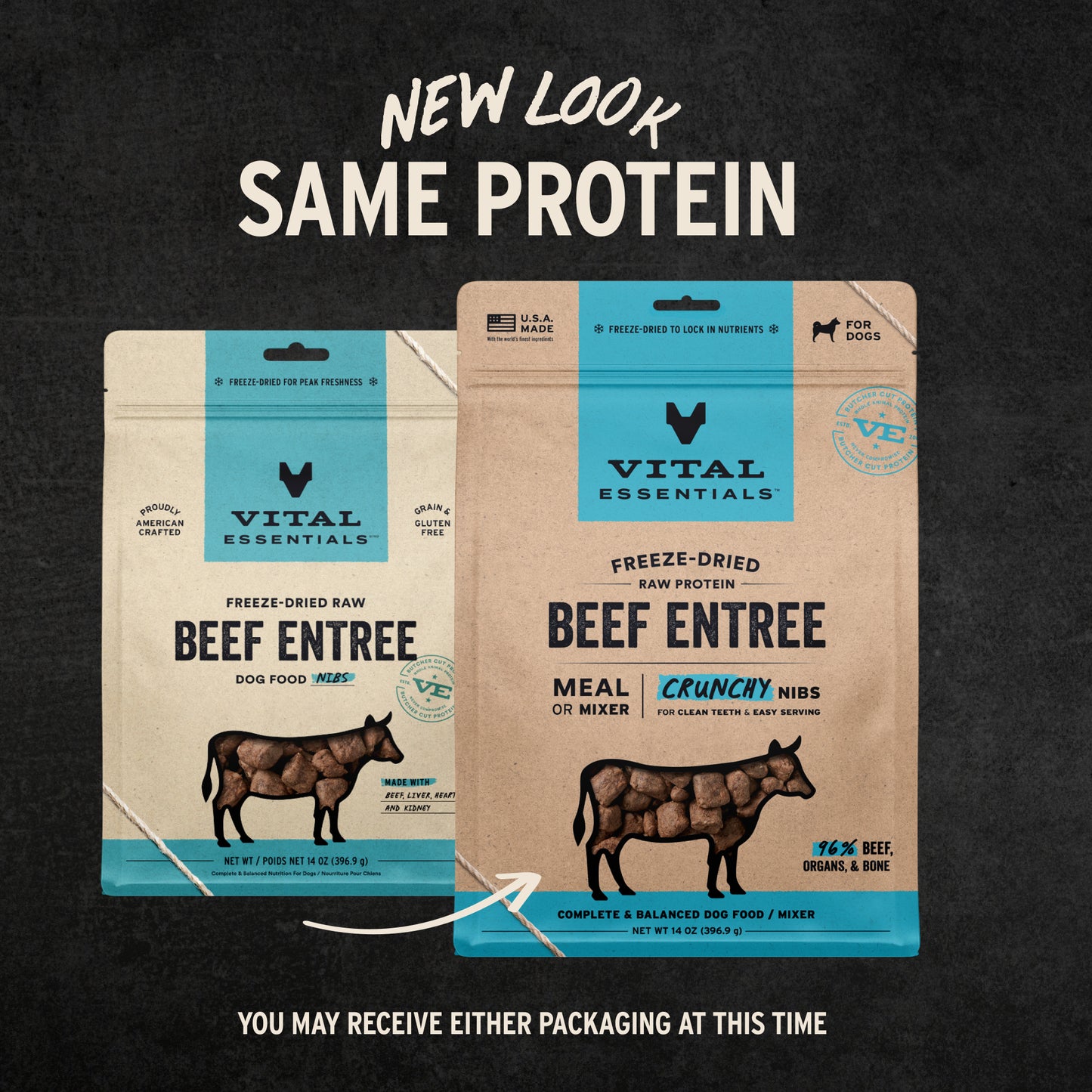 Freeze-Dried Beef Entree Dog Food Nibs