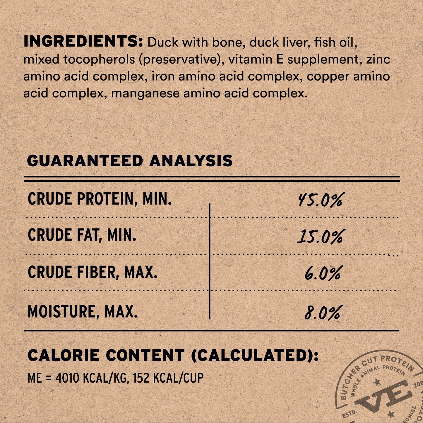 Duck Soft Nibs Ingredients
