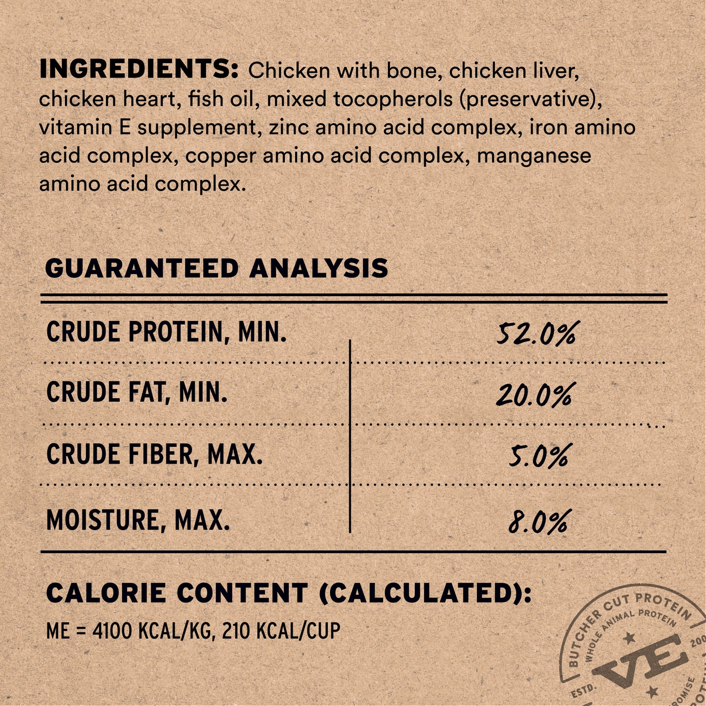 Chicken Crunchy Mini Nibs Ingredients