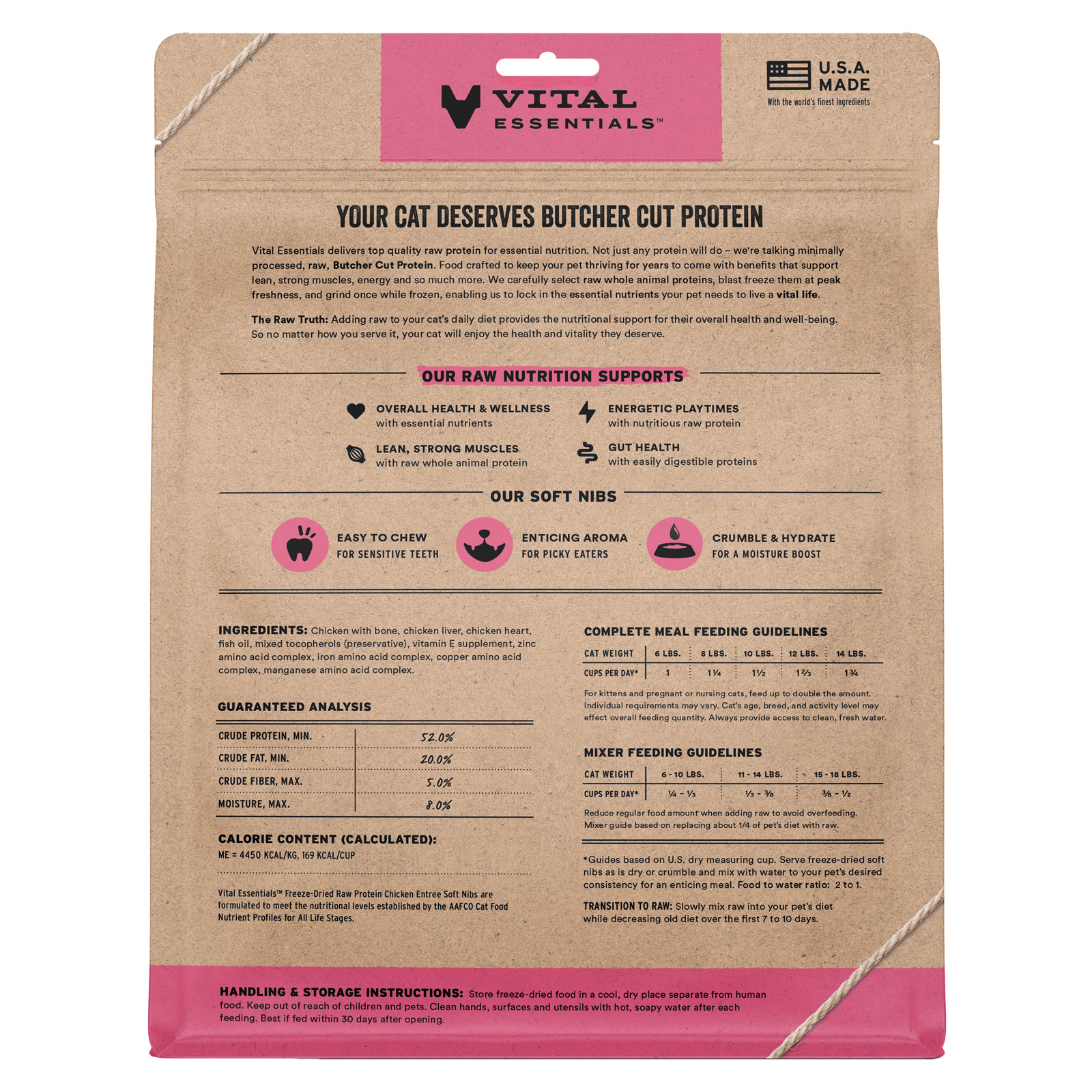 package back vital essentials®_freeze-dried raw_chicken_entree_soft nibs_cat food